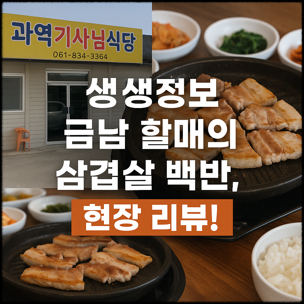 생생정보 [할매~ 밥 됩니까?] 금남 할매의 삼겹살 백반,