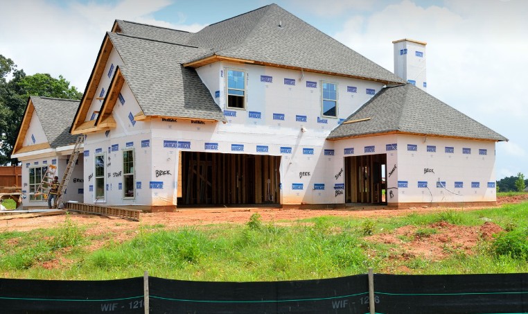 Construction site for a new house