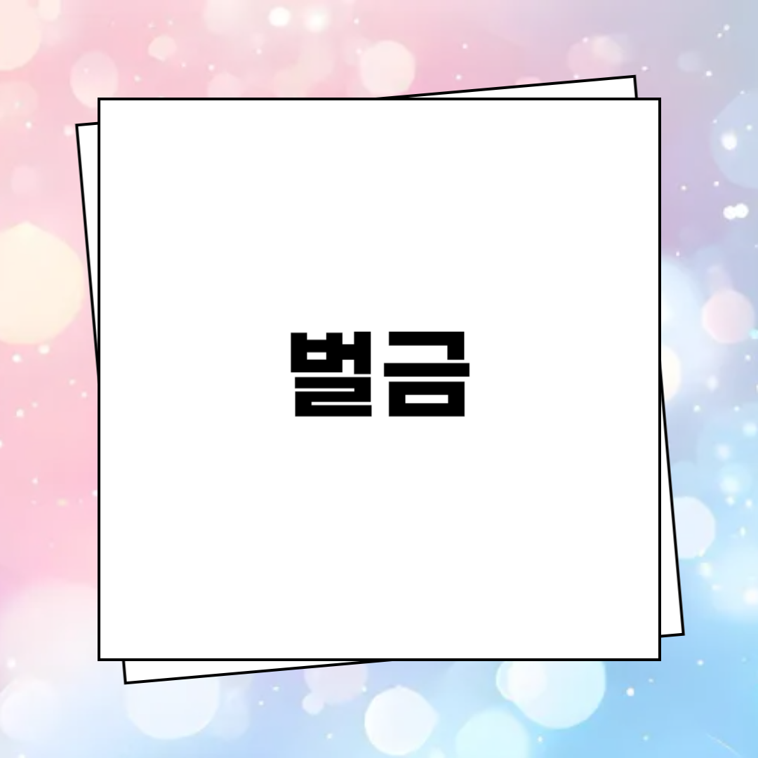 과속단속 벌금