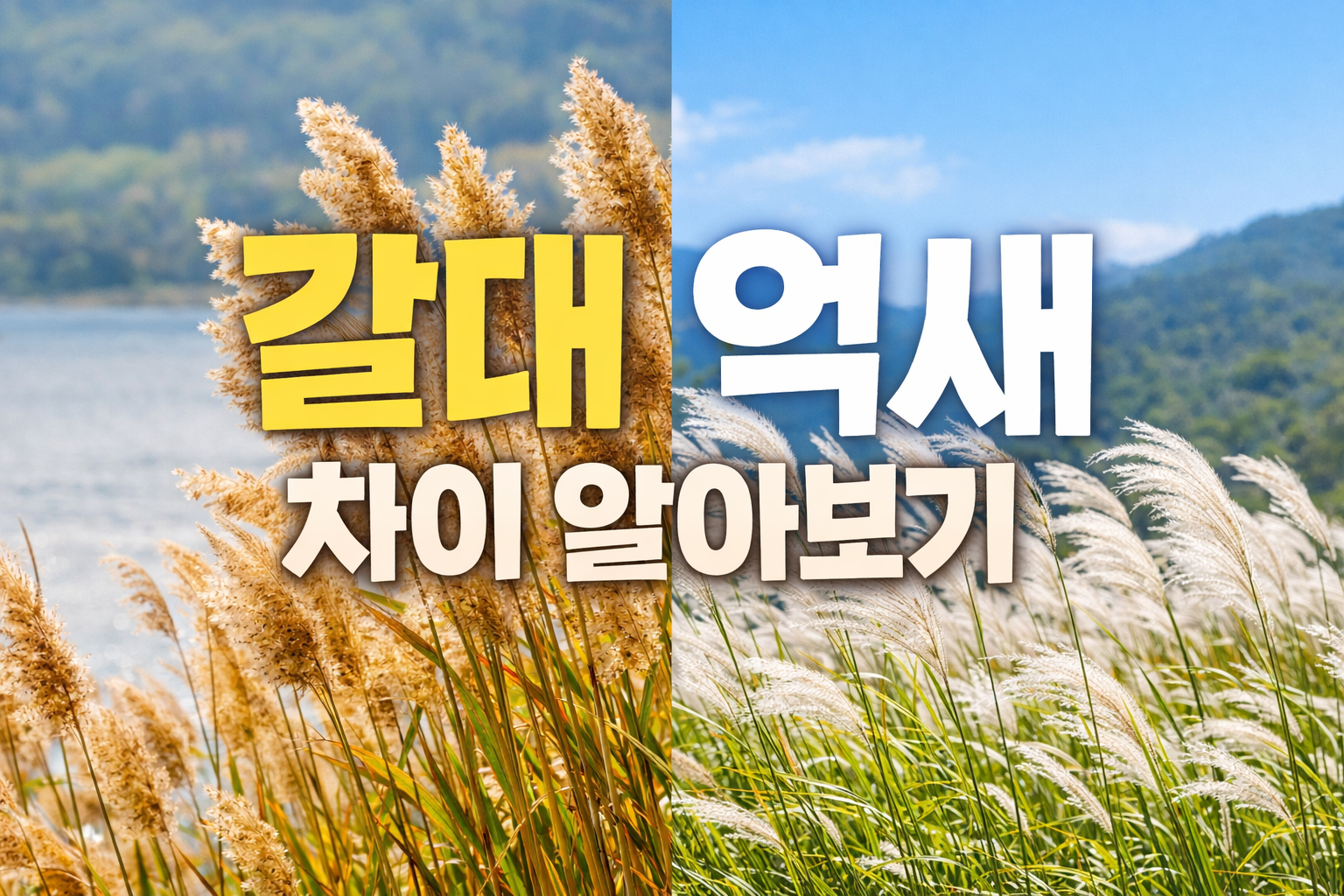 갈대 억새 차이 알아보기