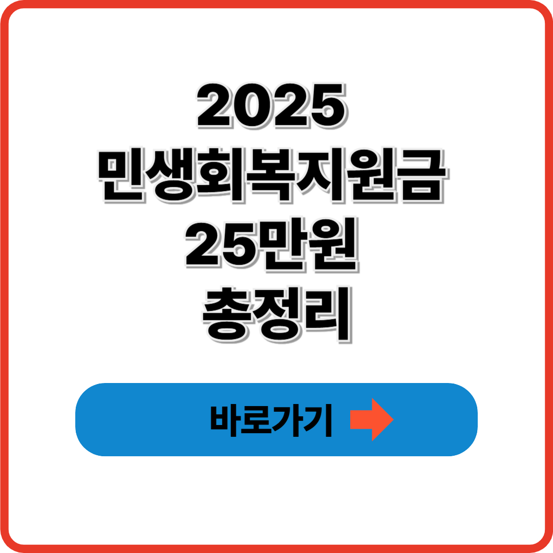 2025 민생회복지원금 25만원 총정리