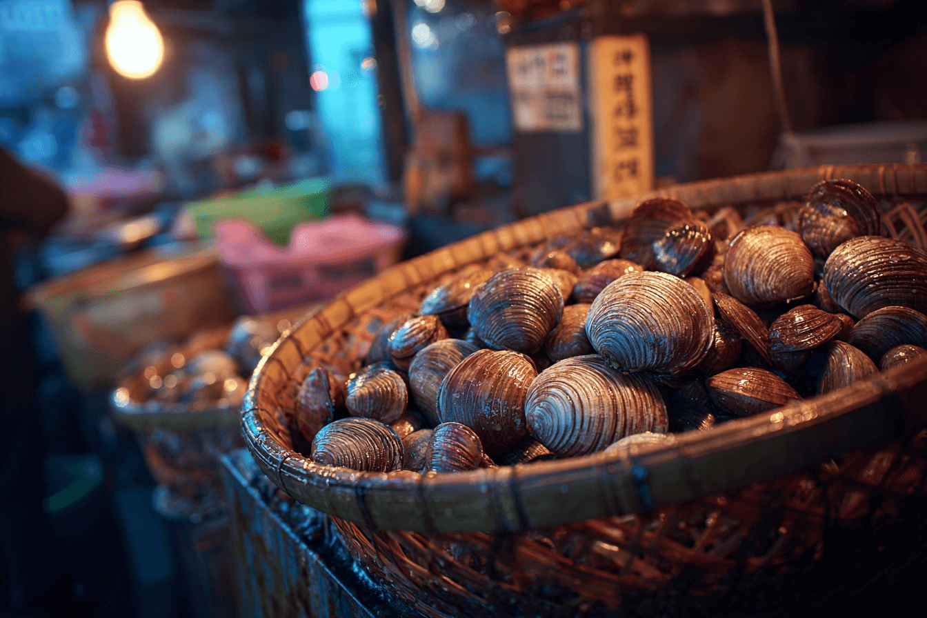 소쿠리에-담겨있는-바지락-이미지