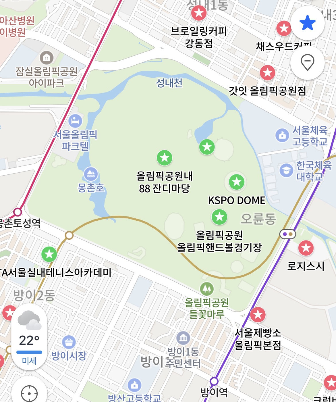 올림픽공원 지도