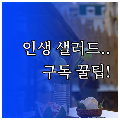 건강한 식습관을 만드는 샐러드 구독 ..