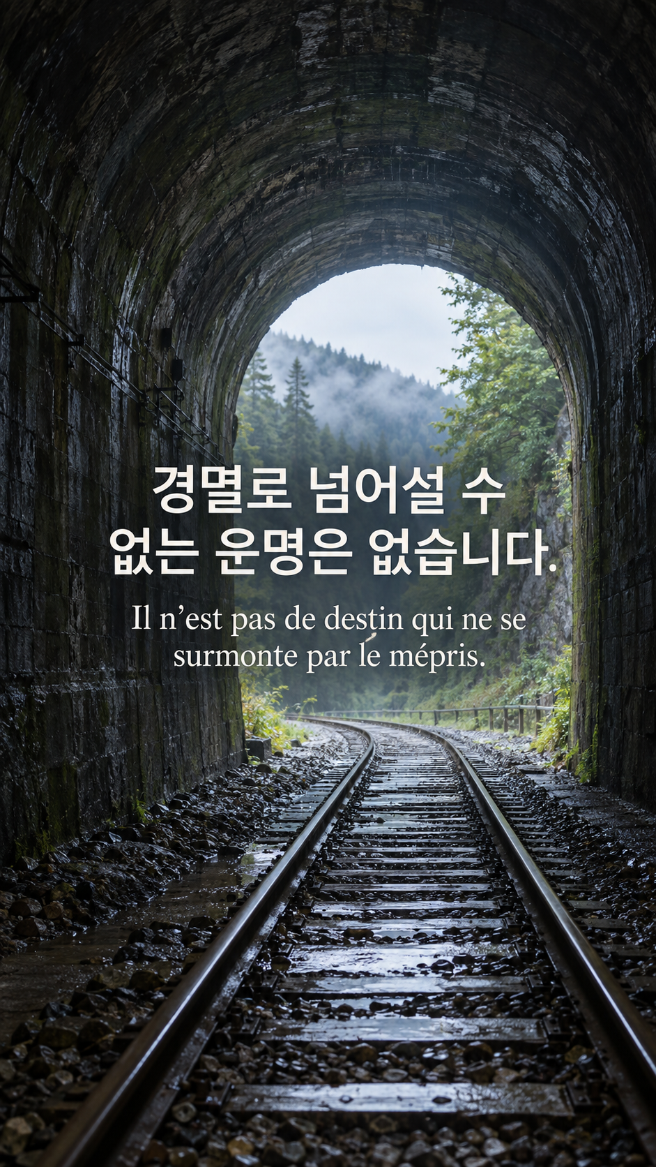 운명에 마음까지 내주지 않기 &mdash; 빛이 들어오는 오래된 철도 터널
