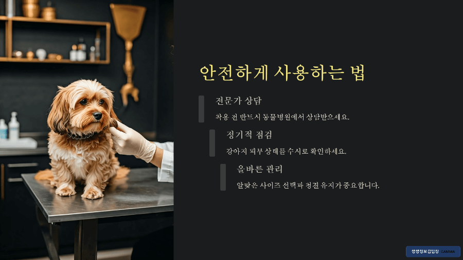 진드기 예방 강아지 목걸이