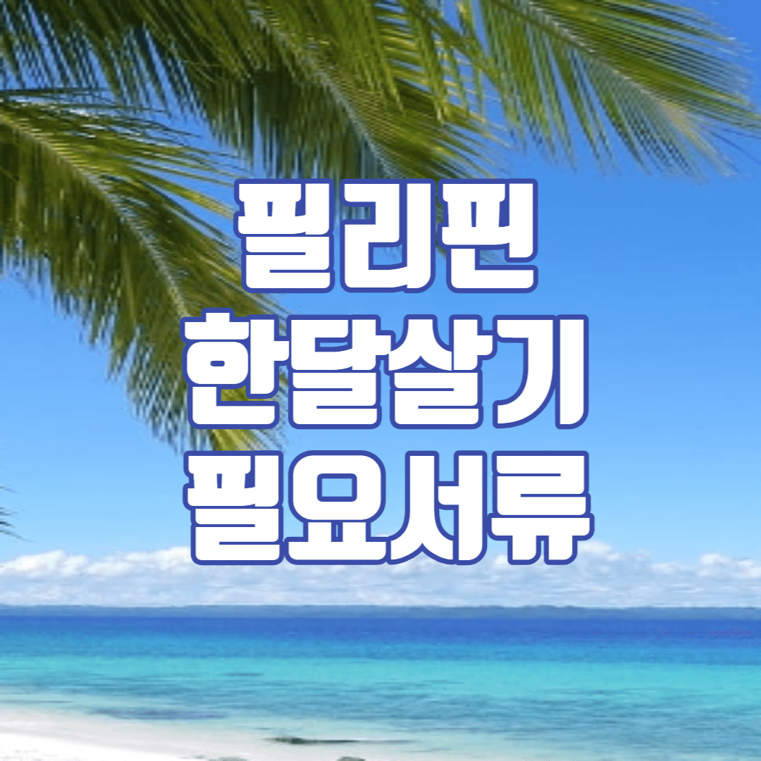필리핀한달살기서류