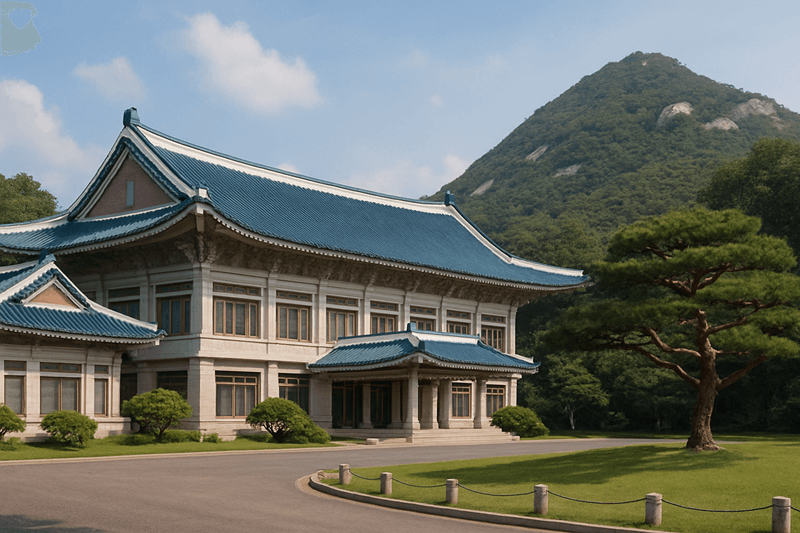 북악산을-등지고있는-청와대의-측면