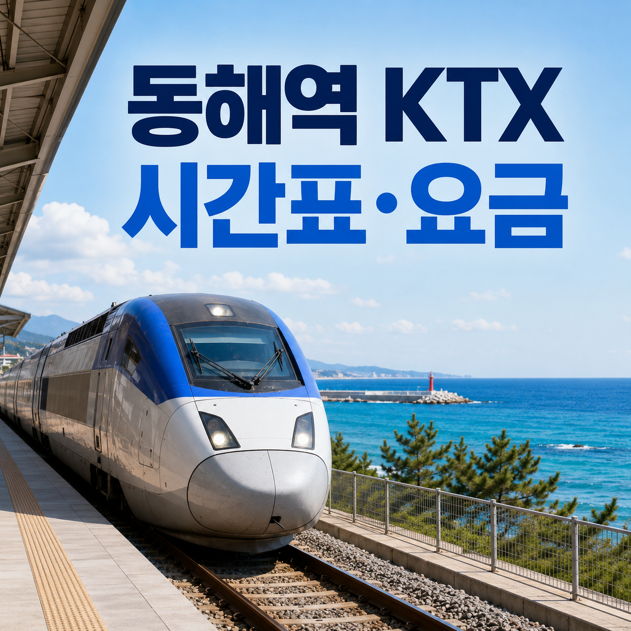 동해역 KTX 시간표와 요금을 안내하는 대표 이미지
