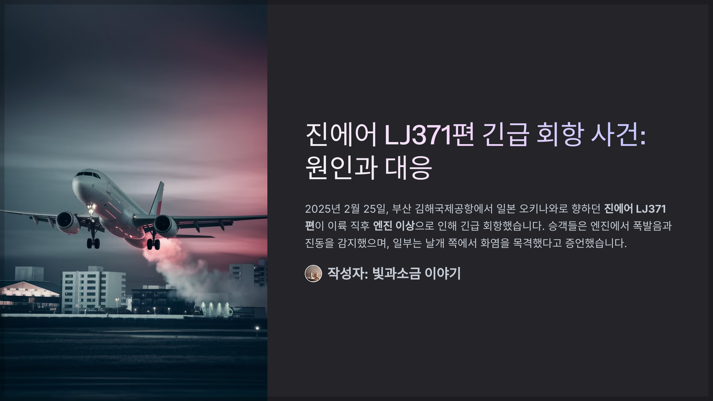진에어 LJ371편 긴급 회항 사건: 원인과 대응