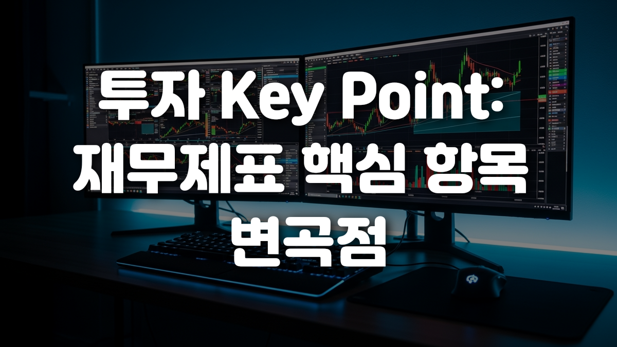 투자 Key Point 재무제표 핵심 항목 변곡점