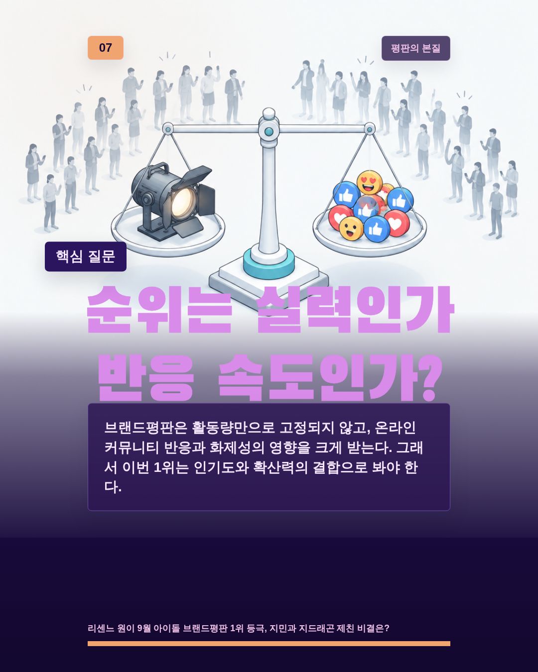 순위는 실력인가 반응 속도인가?