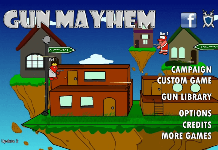 건메이헴1-2인용총게임하기-플래시게임-메인-화면