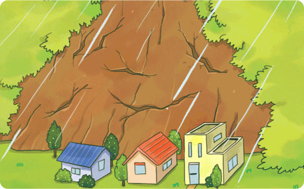 산사태-징조-비탈면에-작은-균열-발생