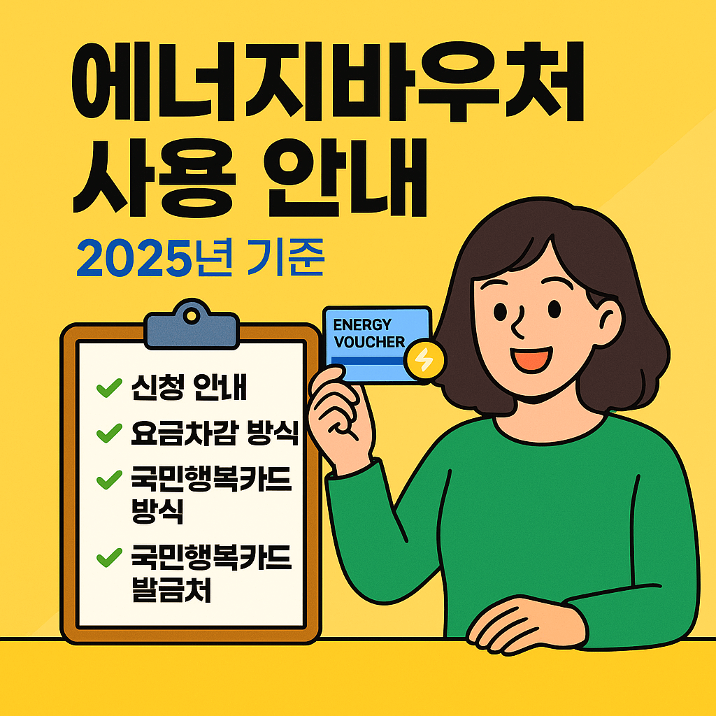 2025 에너지바우처 신청방법 총정리｜전기요금&middot;냉방비 최대 70만원 지원!