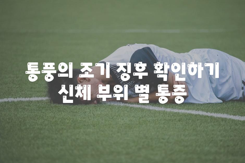 통풍의 조기 징후 확인하기 신체 부위 별 통증