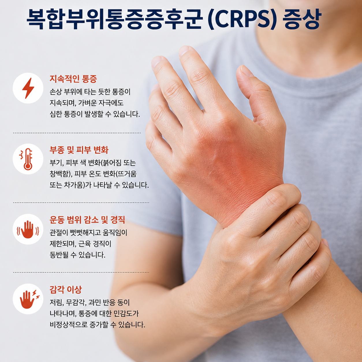 복합부위통증증후군(CRPS)증상.원인.치료