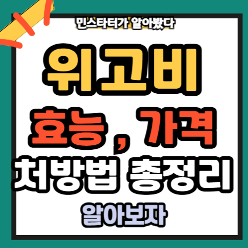 위고비 효능 가격 처방법 총정리!