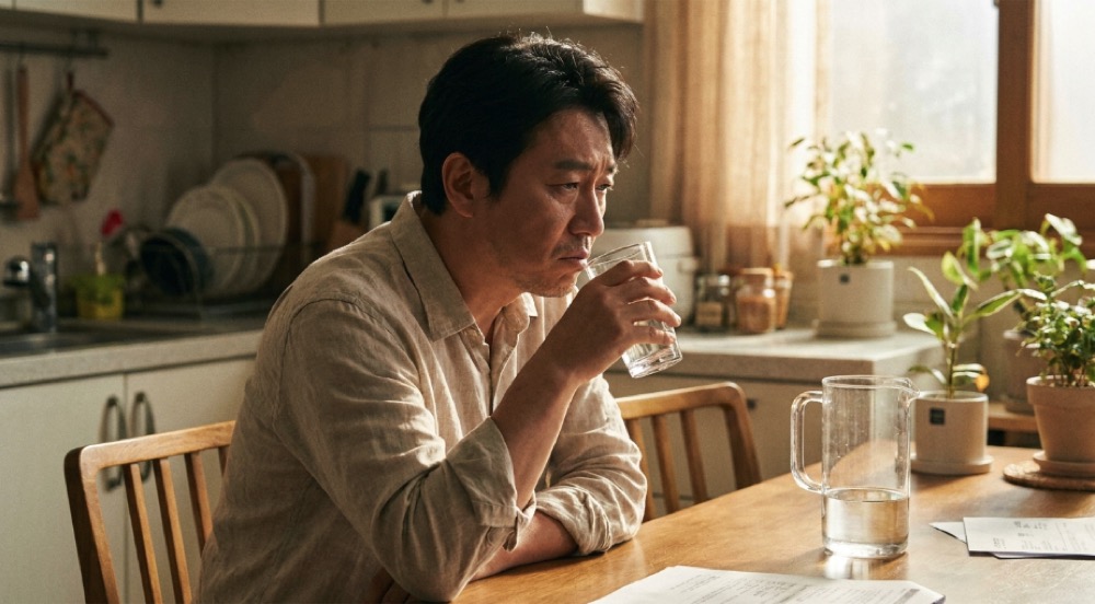 물 마시다 멈춤
