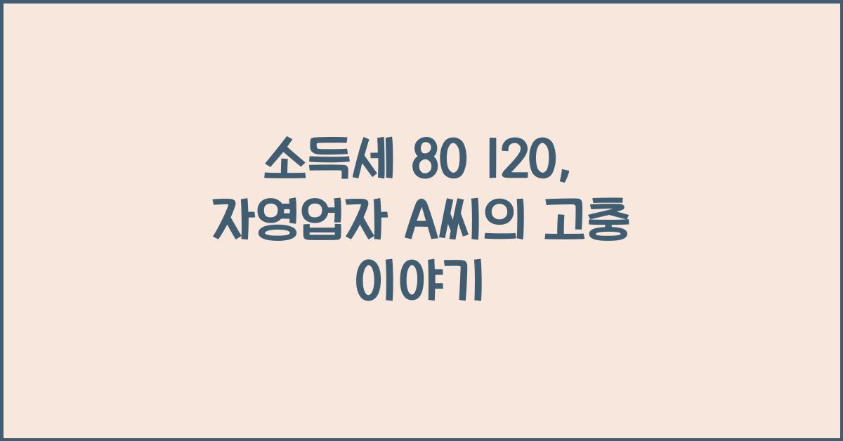 소득세 80 120