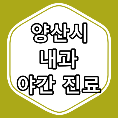 양산시 내과 전문의 진료 하는 동네 병원