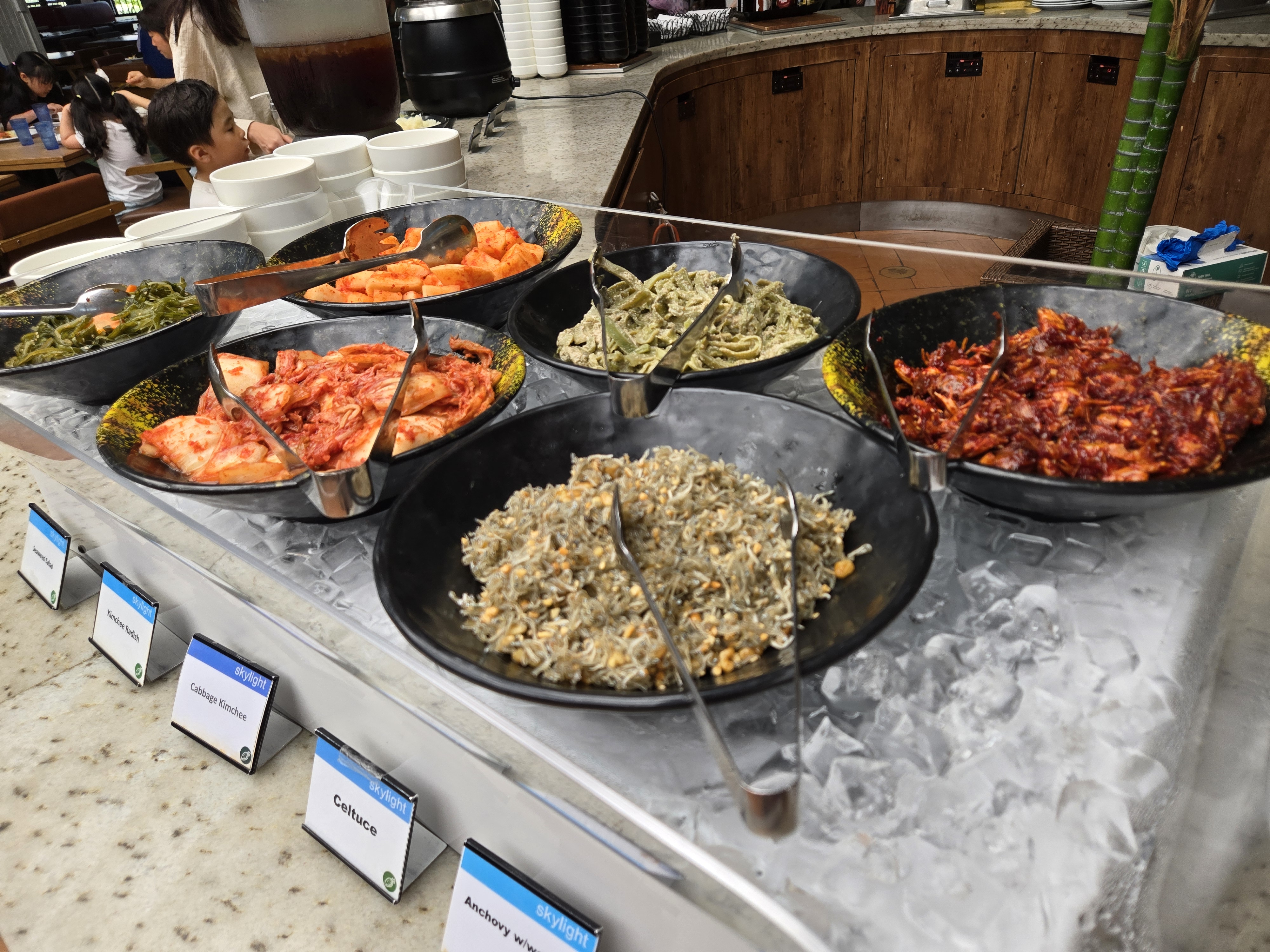 괌 PIC 리조트 스카이라이트 뷔페 한식 반찬코너