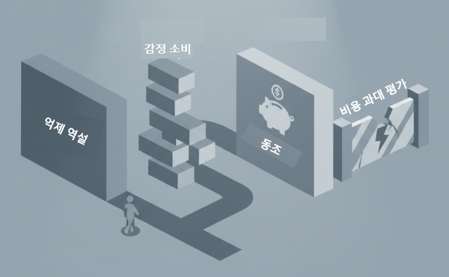 소비 습관 변화를 막는 4가지 본질적 장벽 — 억제역설·감정소비·동조·비용과대평가