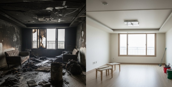 화재 청소 후 복구 인테리어