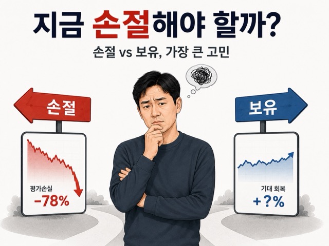 손절과 보유를 고민하고 있는 사진