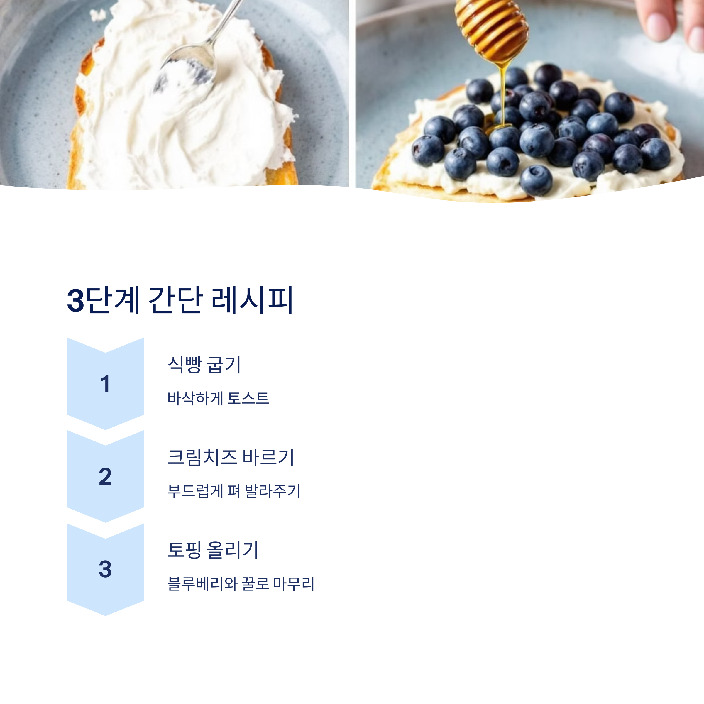 블루베리 크림치즈 토스트 만드는 법 관련 사진