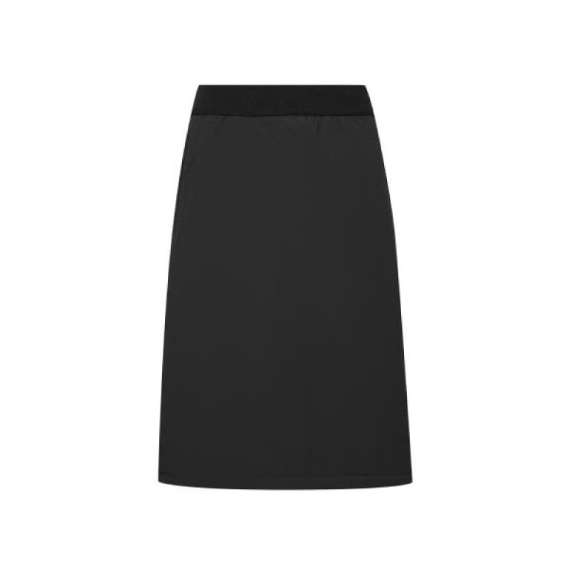 핑 핑골프스커트 KQF BK 22FW 여성 밴딩 니트 믹스 패딩 미디 큐롯 스커트 121B4PC452