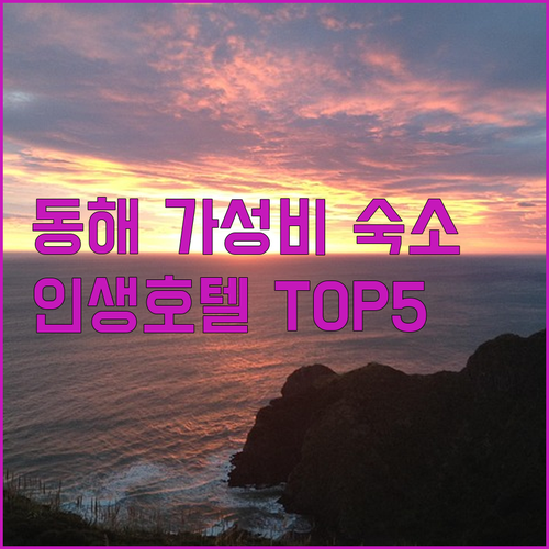강원도 동해 호텔 추천 TOP 5 가..