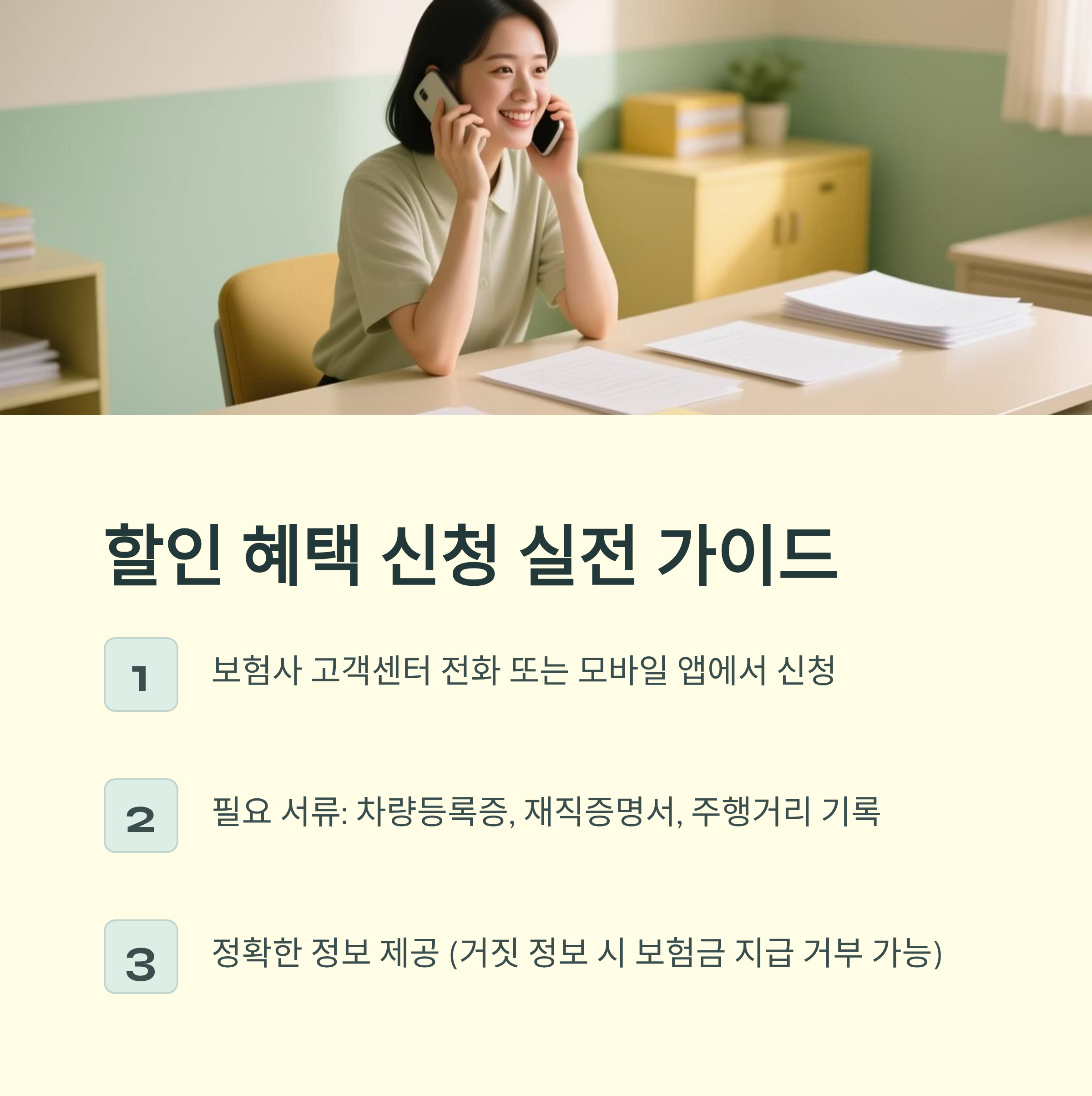 자동차보험료 할인혜택 신청