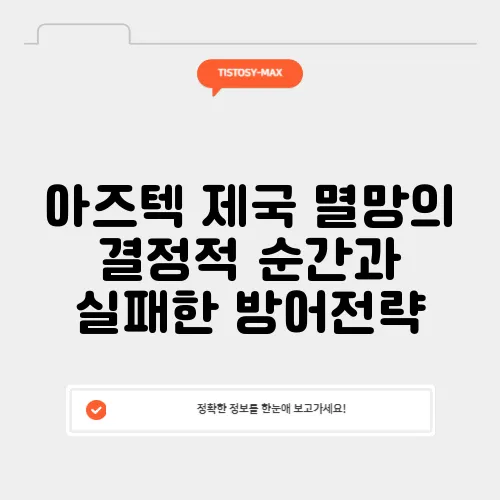 아즈텍 제국 멸망의 결정적 순간과 실패한 방어전략

