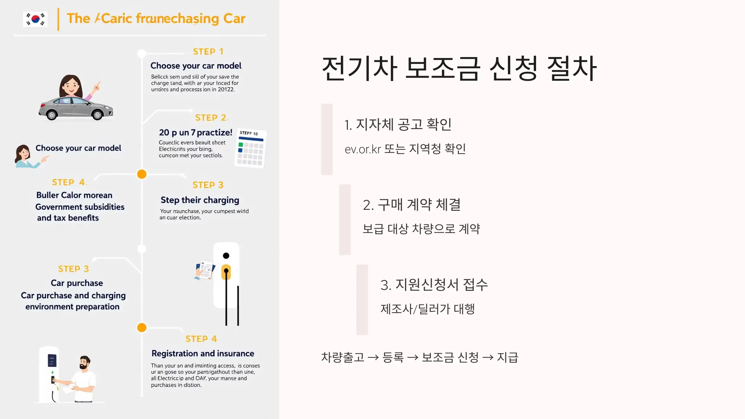 전기차 보조금 신청 절차 (7단계 요약)