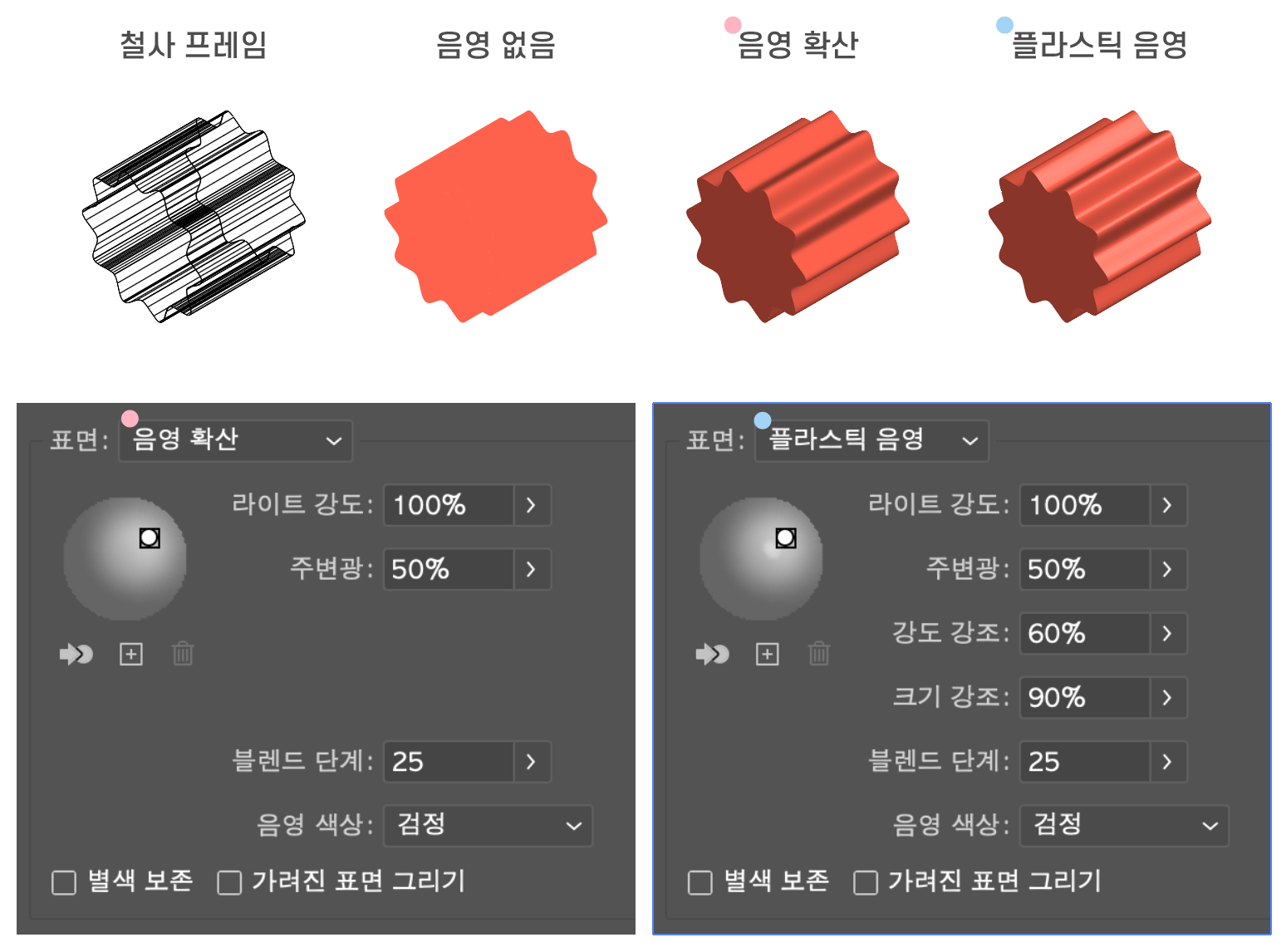 표면 상세 설정