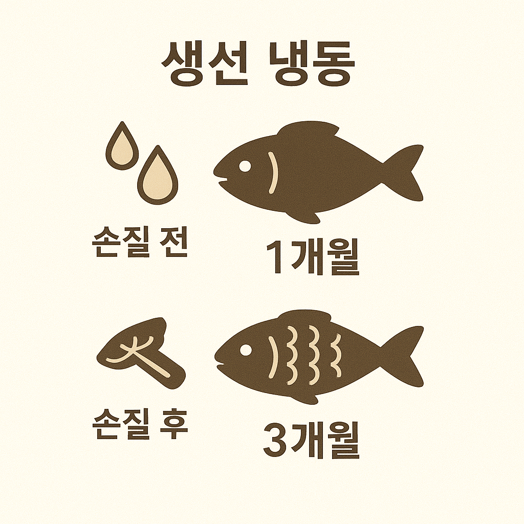 생선·해산물은 손질 상태가 냉동 수명을 결정한다