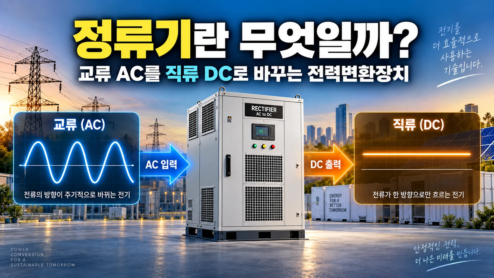 정류기란 무엇인지 교류 AC를 직류 DC로 변환하는 원리