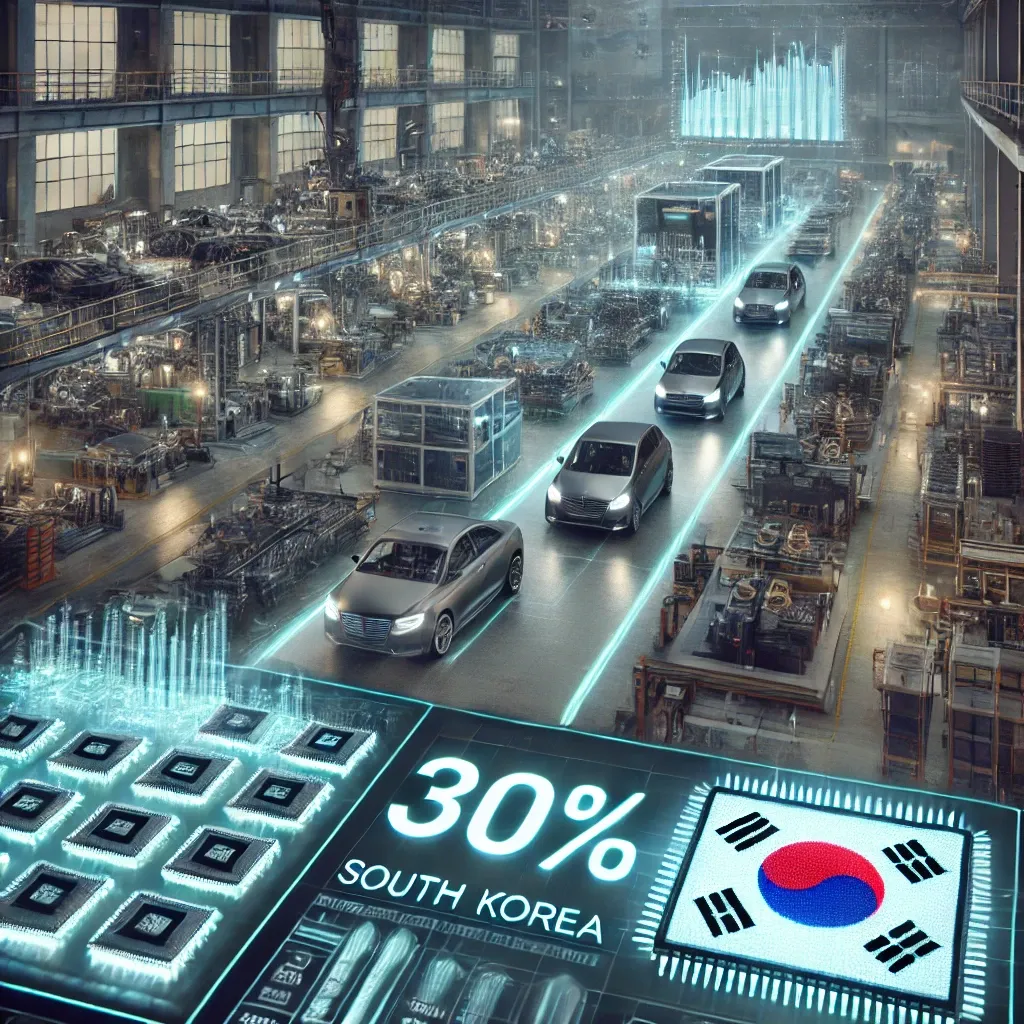 한국 수출 30% 반도체·자동차 의존