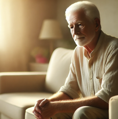 도파민 감소로 기운이 쇠약한 할아버지