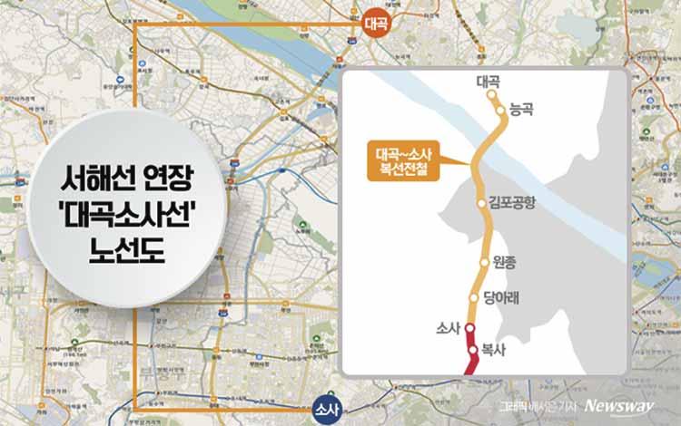 대곡소사선 노선도