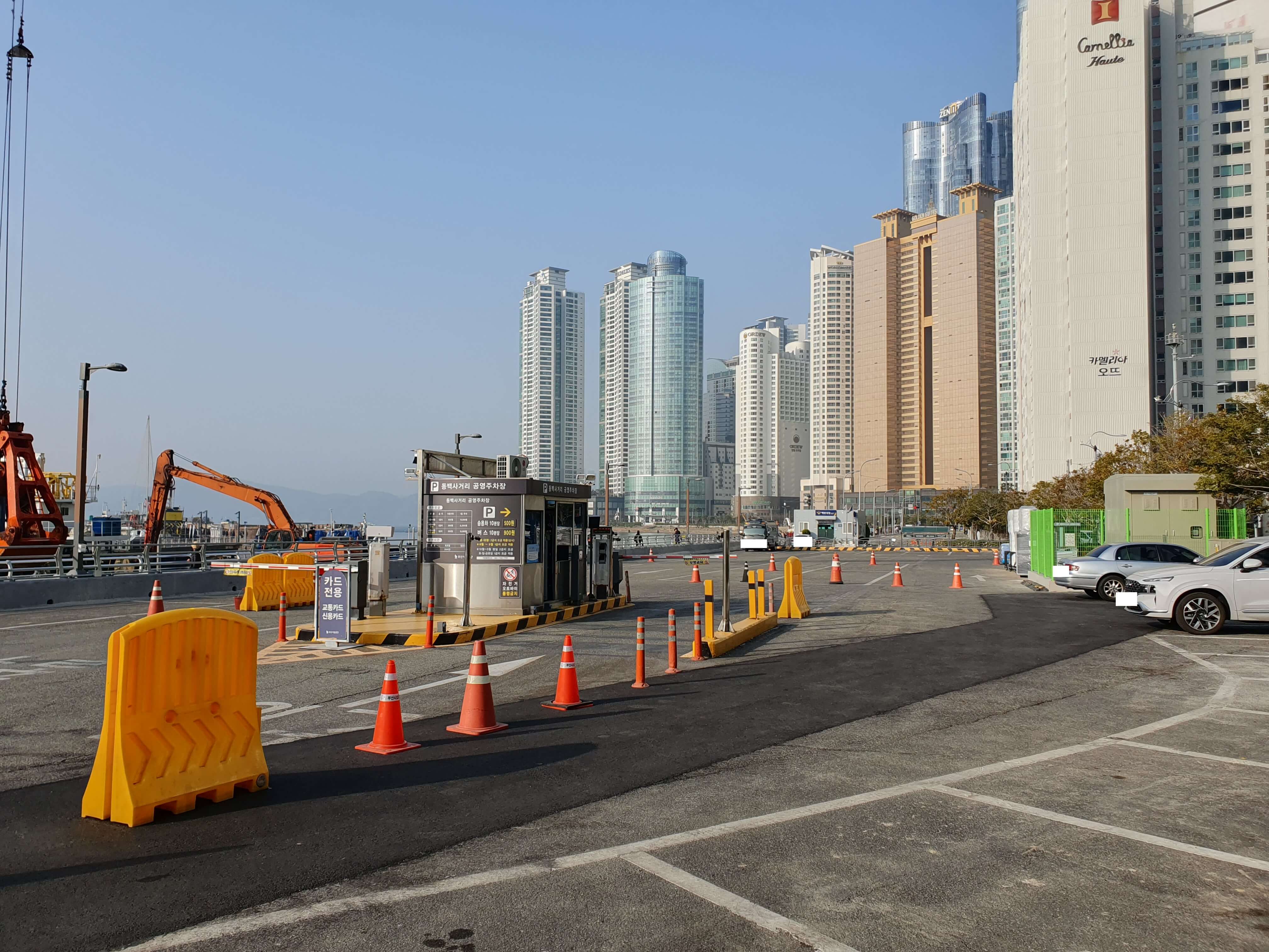 동백사거리 공영주차장 모습