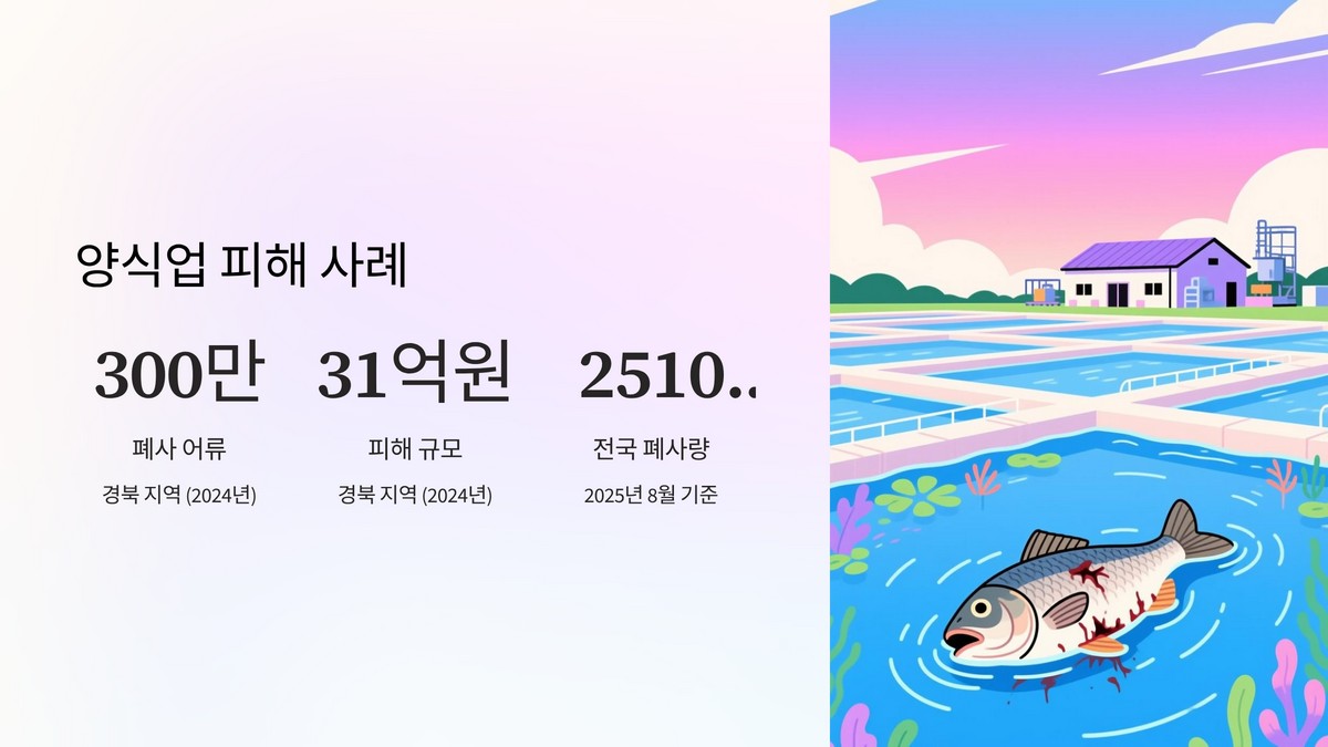 피해 양식어류 현황과 피해 사례