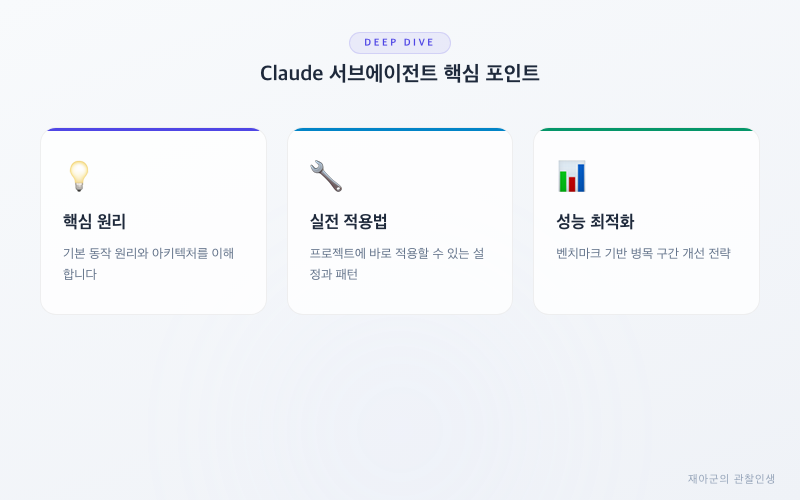 [Claude 서브에이전트] 역할별 AI 팀 만드는 실전 가이드 핵심 포인트