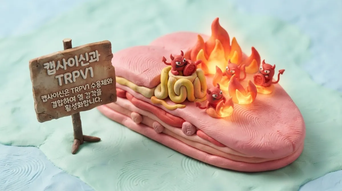 캡사이신 성분과 입안 뇌 신경 통각 수용체의 반응 원리