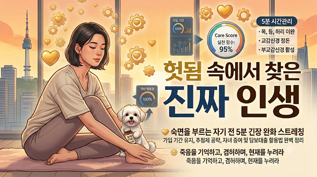 ▲ 숙면을 부르는 자기 전 5분 긴장 완화 스트레칭