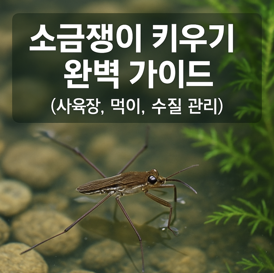 소금쟁이 키우기 완벽 가이드 (사육장, 먹이, 수질 관리)
