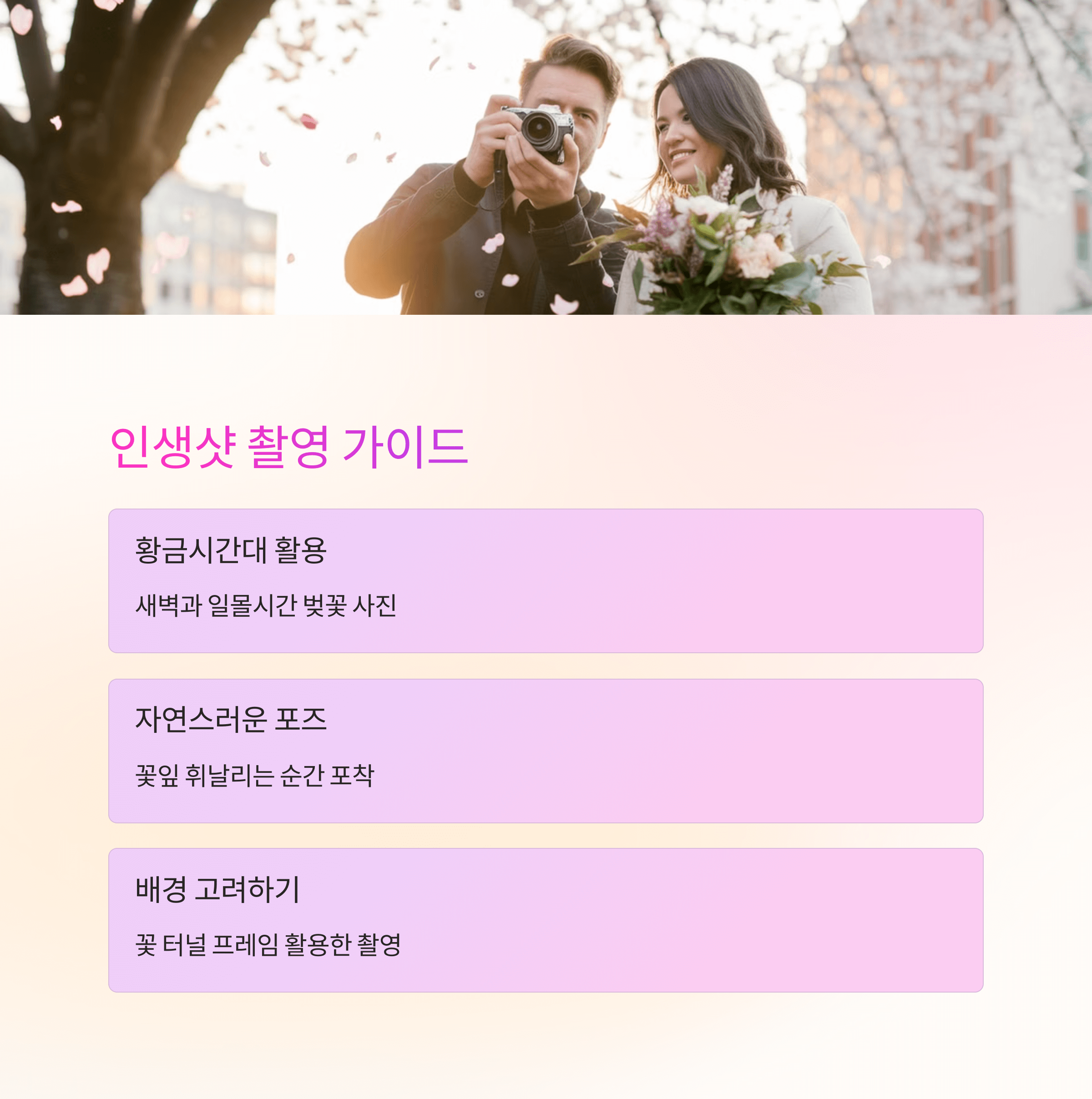 벚꽃 데이트 코스 추천, 로맨틱한 하루를 위한 완벽 가이드