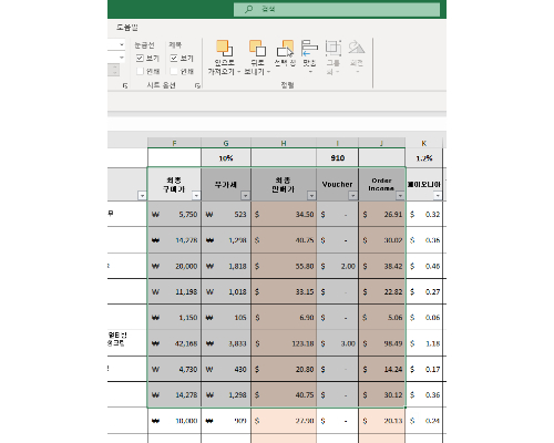 엑셀 단축키 모음