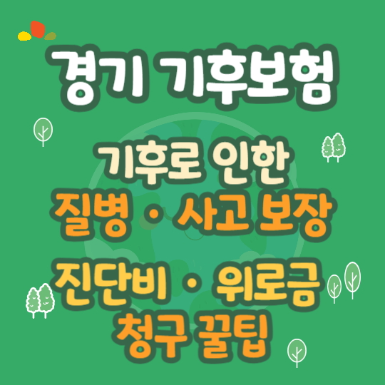 경기도민 누구나! 경기 기후보험 자동가입!